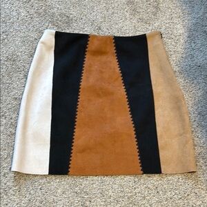 Stylish Tan and Black Women's Skirt